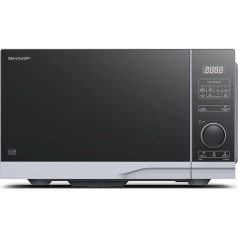 SHARP PS234AES Mikrobangų krosnelė (Mikrobangų krosnelė: 900 W, 10 galios lygių, atitirpinimo funkcija, matmenys: 483 x 281 x 377 cm), sidabrinė
