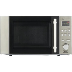 KHG MW-20.1GS Mikrobangų krosnelė su griliu 20 l metalinė, sidabrinė, 9 automatinės programos, 1 200 W, 60 minučių laikmatis, apverčiamasis stalas / kepimo grotelės, skaitmeninis ekranas, užraktas nuo vaikų