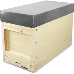 APIFORMERS Zander Storage Box - Pagaminta iš Weymouth Pine - Tvarus - Bitininkystės reikmenys - 5 koriai - Medžio masyvas - Natūralūs produktai - Bičių namai