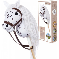Tootiny Žirgas ant lazdos hobis arklys hoppihorse a3 leopardas - baltas, tartaninis kailis