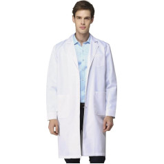 Laboratorinis paltas Vyrai Moterys Medicina Gydytojo paltas Darbo paltas Laboratorinis paltas Apsauginiai drabužiai laboratorijai Balta medvilnė