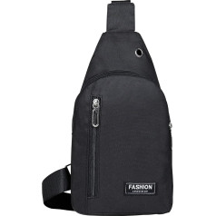Krepšys per petį Vyrai Moterys Anti-Theft Sling krūtinės krepšys Neperšlampamas krūtinės krepšys Lengvas Crossbody Bag Pack pečių krepšys lauko kelionių žygiai Jogging Alpinizmas Dviračių sportas Bėgimas, juoda