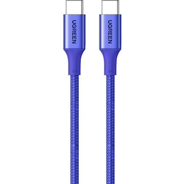 Pintas kabelis USB-C - USB-C PD 100W 1 m - mėlynas