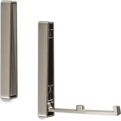 2 bari sulankstomų kabliukų rinkinys, 120 mm x 16 mm x 15 mm, nerūdijančio plieno išvaizda, kabliukai, sulankstomas sieninis kabykla, SO-TECH® montavimo kabliukai