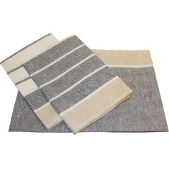 3 pakuotės žakardinių virtuvinių rankšluosčių iš pusvilnonio Triolino® Sorted Stripes19.69