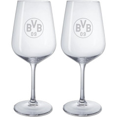 Borussia Dortmund BVB vyno taurės, 2 vnt.