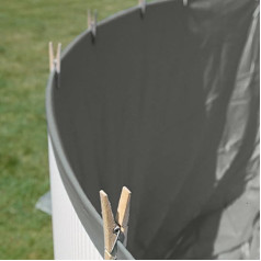 GRE SP5550GF - Pilkas įdėklas apvaliems antžeminiams baseinams 550 x 120 cm su perdangų sistema