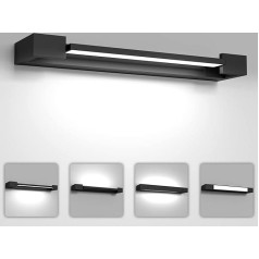 LED veidrodžio lempa 24 W 2490 Lumen 61 cm IP44 Vonios veidrodžio lempa Cool White 5000 K 360° besisukanti lempa Sieninis veidrodis Vonios kambario apšvietimas Vonios kambario veidrodiniai šviestuvai Vonios kambario lempos Apšvietimas Vidinis matini