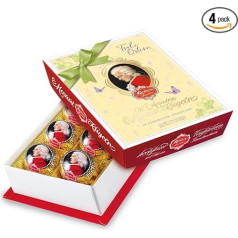 Reber Mozart Baroque Real Reber Mozart Baubles Velykų leidimas Tamsus šokoladas Marcipan Nougat Puiki dovana 4 pakuotės po 6 vnt.