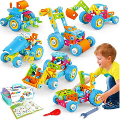 MOONTOY Statybinis žaislas dovanos 5 metų berniukams, vaikų žaislas nuo 4 5 6 6 7 8 9 metų, STEM žaislas, statybinės kaladėlės berniukams ir mergaitėms, mokomasis žaislų rinkinys 6 modeliai