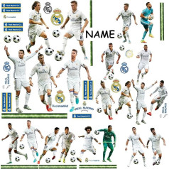 66 vienetų rinkinys XL langų lipdukai Futbolo komanda Real Madrid Club de Futbol/FCM futbolo klubas, įskaitant pavadinimą žaisti ir kaip dekoracija lipdukas F.
