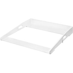 WOLTU universalus 47-51 cm gylio ir 70 cm pločio komodos pervystymo stalo priedas, pervystymo stalo priedas su šoninėmis sienelėmis, 70 x 10 x 75 cm, baltos spalvos