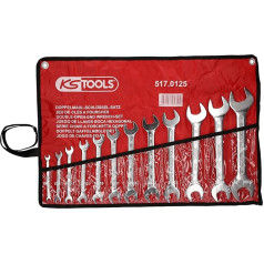 KS Tools 517.0125 CLASSIC Dvigubų atvirais galais veržliarakčių rinkinys, 12 vnt., 6x7-30x32 mm