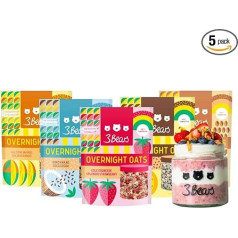 3Bears Overnight Oats rinkinys, 5 x 400 g veganiško 