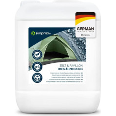 simprax® Tent purškiama hidroizoliacinė priemonė, klimato požiūriu neutrali hidroizoliacinė priemonė, purškiama hidroizoliacinė priemonė, Oeko-Tex Eco-Passport, atspari ultravioletiniams spinduliams, biologiškai suyranti