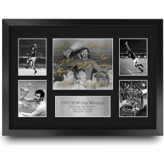 HWC Trading FR A3 Rangers 1972 ECW taurės laimėtojas Spausdintas Memorabilia Pasirašytas Autografas Rodyti futbolo fanams ir gerbėjams A3 įrėmintas