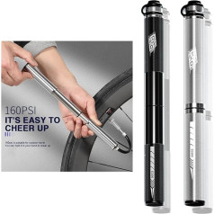 ENLEE dviračių mini dviračių pompa, 160 PSI aliuminio lydinio dviračių rankinė oro pompa Ball Tyre Lnflator Presta Valve MTB Road Bike Bicycle Pump