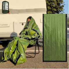 JUBSOSCAMP avarinis miegmaišis, poliesterio folijos bivy maišas išgyvenimo maišas su raišteliu dag ir švilpuku žemės drebėjimams, uraganams, žygiams, stovyklavimui