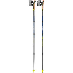 LEKI Traveller FX.One anglies lazdos, sidabriškai pilkos, pusiaunakčio mėlynos, 105 cm