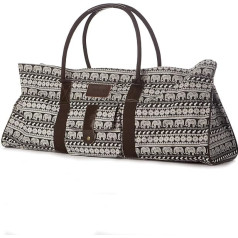 Kindfolk Jogos kilimėlis Tote Bag Carrier Patterned Canvas su kišenėmis ir užtrauktuku