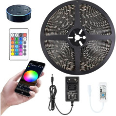 MIWATT 10M wasserdichter, 24 Tasten WiFi Controller Lichtstreifen, mobile Fernbedienung, Music Mode Sync Light, 5050 Perlen, Unterstützung für Android, Apple