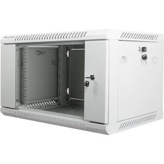 Montavimo spinta 19'' 6u 600x450mm pilka (stiklinės durys)