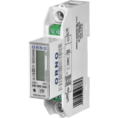 1-fazinis elektros skaitiklis 100A, daugiatarifinis, RS-485 prievadas, MID, 1 modulis, DIN TH-35mm, PV
