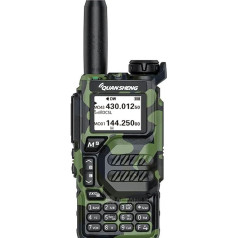 Quansheng UV-K5 kamufliažinis modelis Nešiojamasis dviejų juostų dvikryptis radijo imtuvas (VHF/UHF) 5W FM Walkie Talkies (žolės kamufliažas)