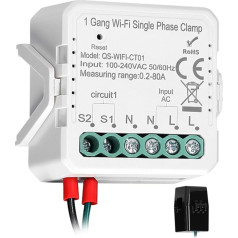 Desikixudy Tuya WiFi 1 Gang 80 A Solarzange, PV, bidirektional, Energiezähler, Steuerung per App, einfache Installation