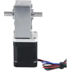 42 mm žingsninis elektroninis starteris Extruder Gear Nema17 žingsninis elektroninis starteris santykis 505, 670, dviejų velenų sliekinė pavarų dėžė CNC frezavimo staklėms IINKUEYK (pavarų dėžės santykis 505)