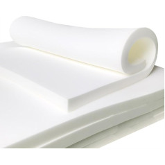 Schaumstoffpolsterung mit hoher Dichte, für Esszimmer, Fenster, Sitzbank, Sessel, zuschneidbar, feste Schaumstoffkissen, Ersatz (5 cm dick, 100 x 30 cm), Weiß