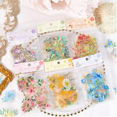 Scrapbooking lipdukai Priedai 240 vienetų lipdukai Estetiniai 6 temos Gamta Augalai ir gėlės Lipdukai Merginos Bullet Journaling Derliaus lipdukai Nuotraukų albumas, amatai, kalendorius, DIY menas, nešiojamasis kompiuteris