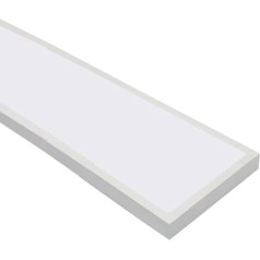 JANDEI Jandei 120 x 30 cm LED foninio apšvietimo skydelis 60W 6000K Cool White rėmelis su tvarkykle