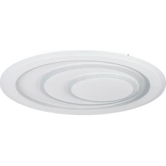 EGLO LED Deckenleuchte Palagiano 1, rungtis Deckenlampe, Deckenbeleuchtung aus Metall und Kunststoff in Weiß, Lampe in neutralweiß, Ø 48 cm