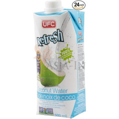 UFC grynas kokosų vanduo 100% grynas kokosų vanduo Tailandas 500ml 24 pakuotės