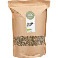 teeverliebt - Ekologiška žalioji arbata Sencha Ginger & Lemon I Žalioji arbata I Tipiška Sencha su raminančiu imbieru ir vaisine citrina I Iš kontroliuojamo ekologinio auginimo I 1 kg I 1000 g