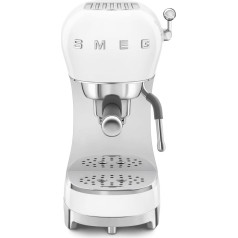 SMEG, ECF02WHEU Espresso kavos aparatas, kapučino garų funkcija, termoblokas, didelio puodelio korpusas ir dvigubos kavos funkcija, 1 l vandens bakelis, patogi valdymo sistema, 1350 W, baltas