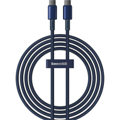 Kabelis Tungsten Gold USB-C - USB-C 100W 2 m - tamsiai mėlynas