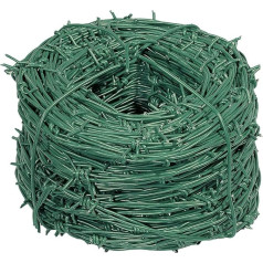 Spygliuota viela Šaltalankių aliejus 100 m Plastiku dengta žalia Skersmuo 2,2 mm Tvoros Tvora 429