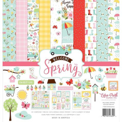 Echo Park Paper Company WES235016 Welcome Spring Collection Kit Paper, 12 x 12 colių