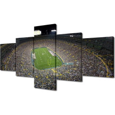 Sporto stadionas Sienų dekoras Lambeau laukas 5 vienetų drobė Sienų menas Packers Amerikos Green Bay sporto nuotraukos namų apdaila, futbolo / futbolo žaidimas spaudiniai ir plakatai Dekoras Paruošta pakabinti