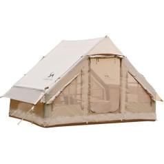 TOMOUNT Pripučiama palapinė, 300D vandeniui atsparus poliesteris, 4 asmenų šeimyninė palapinė, lengvai pastatoma Glamping palapinė su laikymo krepšiu ir oro pompa, lauko palapinė, stovyklavietė, žygiai, festivalis