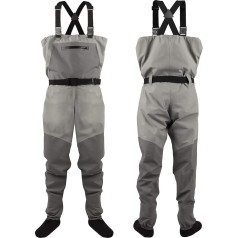 GREENWATER Fly Fishing kvėpuojantys Waders vyrams moterims su kojinės pėdos vandeniui atsparus lengvas Waders