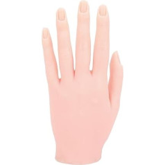 Nagel-Übungshand, Mannequin-Hand für Nägel, biegsame elastische Silikon-Nagel-Kunsthand für Anfänger und Profis