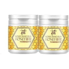 Honig-Peel-Off-Handmaske, Handpflege-Paraffin, feuchtigkeitsspendende Reparatur-Handmaske, Gold-Handmaske, Peeling-Handmaske, Reparatur für raue Haut, trockene, rissige, faltige Handfolie (2PC)