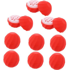 minkissy 10 Stück Schachtel Sphärisches Lippenstift-etui Deckel Leuchtender Lippenbalsam Lipglossam Masse Halter Spender Lip Plumper-gerät Produkte Matter Lippenstift Hersteller Plastik Rot