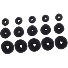 FRCOLOR 15st Haartrockner Eleganter Dutt-maker Für Haare Pin-hersteller Kleiner Haarknotenmacher Netz Bogen Stirnband Donuts Haarknotenformer Dutt Maker Für Dünnes Haar Black Nylon