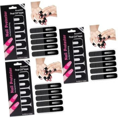 Beatifufu 300 lapų nagų dailės Anti Spill lipdukai Nagų apsauga lakavimui nagai Nagų lakas apsauga Juoda nagų lipdukai Nagų apsauga lipdukai Nagų apsaugos lipdukai Nagų gelio lipdukai Nagų pasidaryk pats