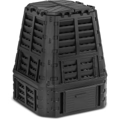 Komposteris XXL 740L BRIXO KOMPOBOX Daržovių vejos humuso atliekų dėžė Virtuvė 93,3 x 93,3 x 113 cm