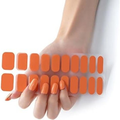20 Stück Einfarbige Nagellackstreifen Selbstklebende Gel Nagel Aufkleber Abziehbilder Gel Nagelstreifen Volle Nagelfolien Für Nägel Kunst